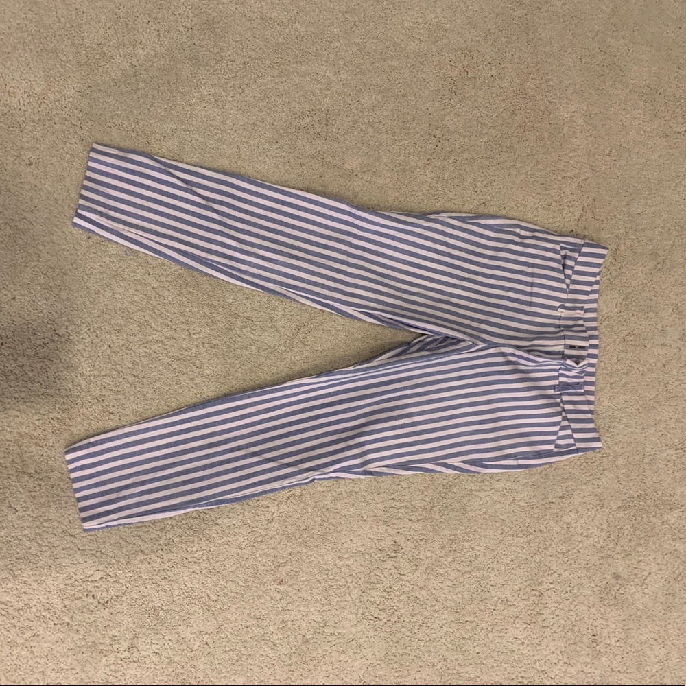 Striped blue jeans